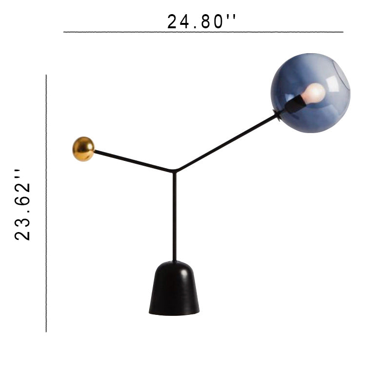 Modern Creative Satellite Glass Iron 1-Light Table Lamp