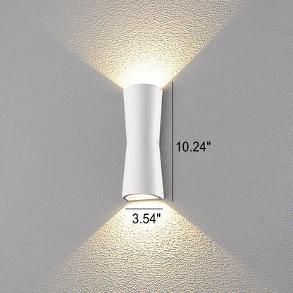Simple Outdoor Cylindrical Two-Way Spotlight Aluminum Glass Waterproof LED Wall Sconce Lamp