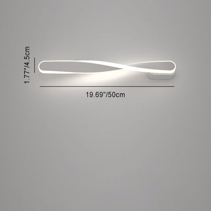 مصباح حائط LED طويل من الألومنيوم والسيليكون بتصميم حلزوني عصري بسيط لغرفة المعيشة 