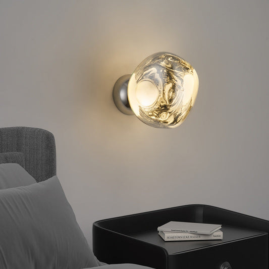 Modern Art Deco Lava Ball Acrylic Hardware LED Wall Sconce Lamp For Living Room