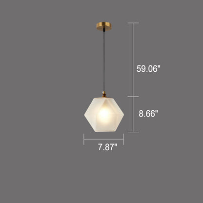 Nordic Light Luxury Wrought Iron Glass 1/3-Light Chandelier