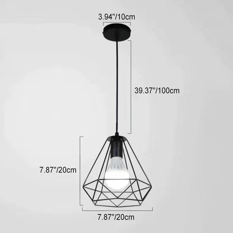 Contemporary Retro Iron Hemp Rope Simulated Greenery Diamond Sakura Leaf 1-Light Pendant Light For Dining Room