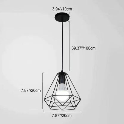 Contemporary Retro Iron Hemp Rope Simulated Greenery Diamond Sakura Leaf 1-Light Pendant Light For Dining Room
