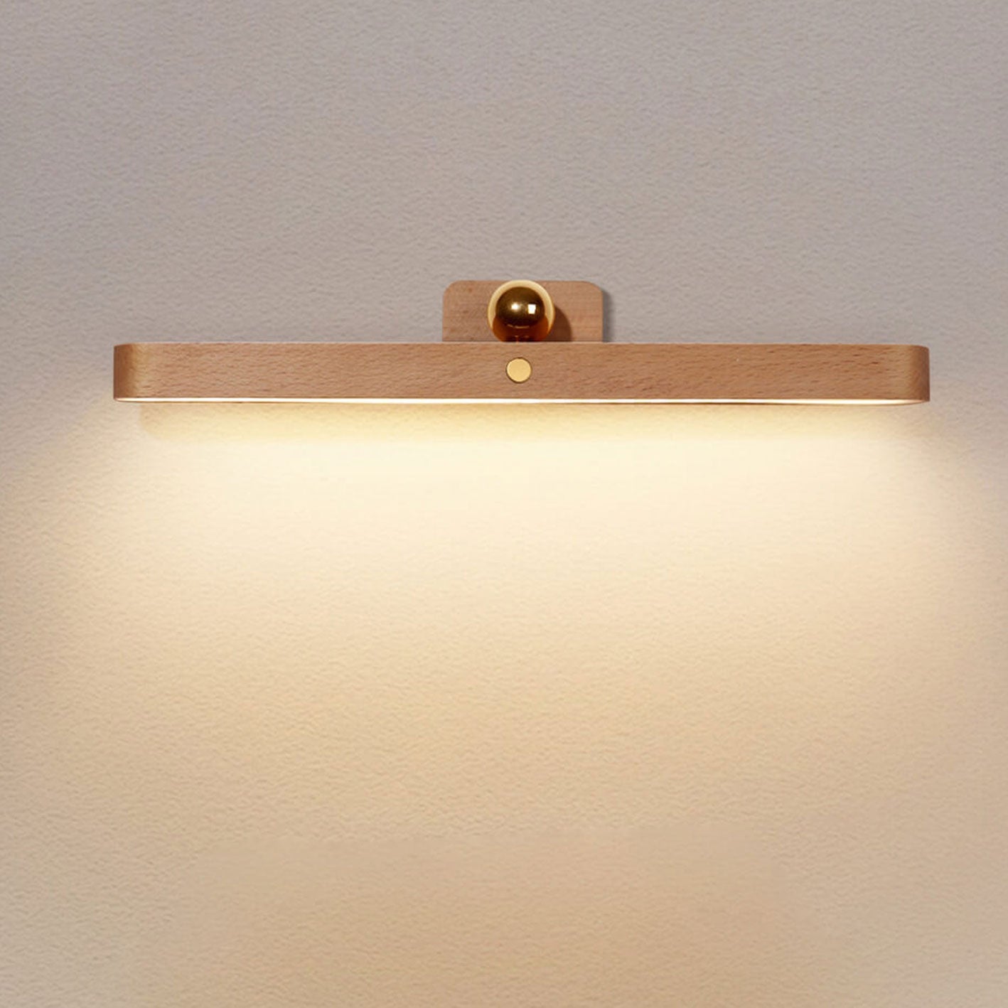 Modern Wooden Strip USB Magnetic LED Mirror Front Wall Sconce Lamp