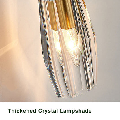 Modern Crystal 1-Light Geometry Sconce Lamp