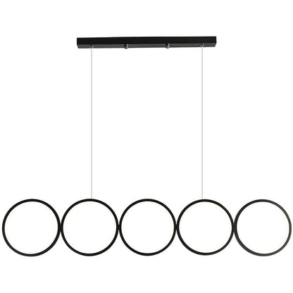 Nordic Creative Iron Acrylic 5-Circle LED Chandelier