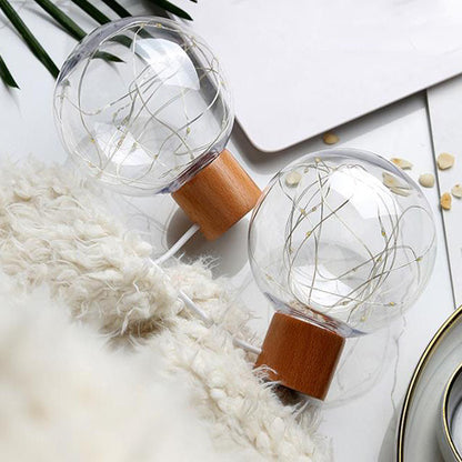 Modern Plastic Lampshade Starry Night Light LED Table Lamp