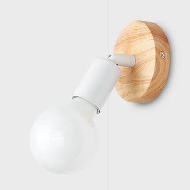 Nordic Minimalist Log Spotlight 1-Light Wall Sconce Lamp