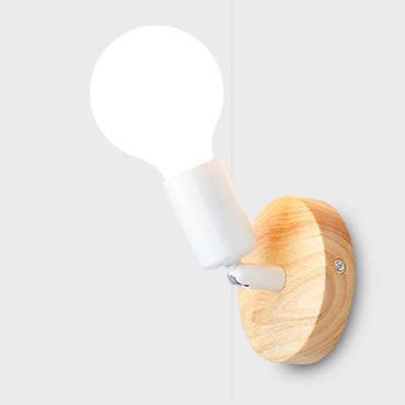 Nordic Minimalist Log Spotlight 1-Light Wall Sconce Lamp