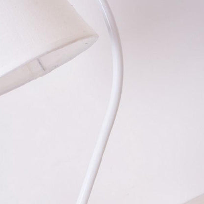 Nordic Cylinder Fabric Shade Curved 1-Light Table Lamp