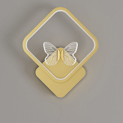 Modern Nordic Iron Creative Butterfly LED Wall Sconce Lamp For Bedroom