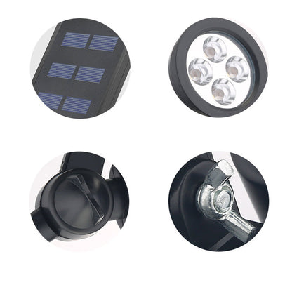 Modern Simplicity Solar Waterproof Conical Spotlight LED Outdoor Floor Plug Light