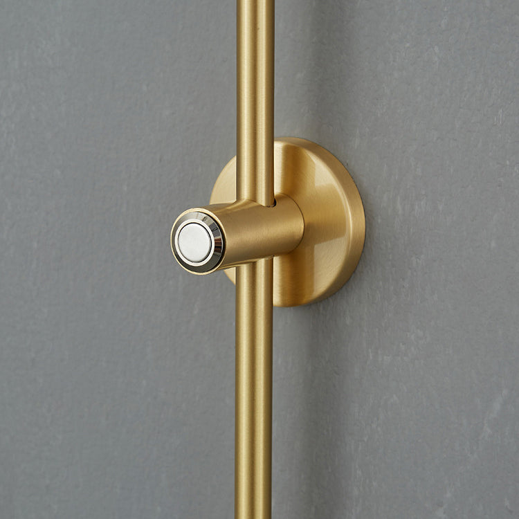Modern Simplicity Glass Shade Full Copper Long Bar 1-Light Wall Sconce Lamp