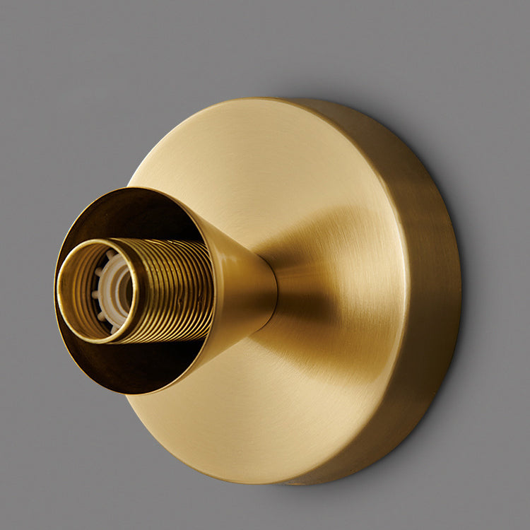 Modern Luxury Glass Sun Shape Full Copper Dual Purpose 1-Light Flush Mount Light