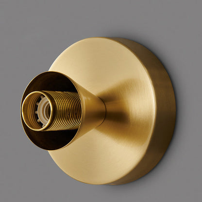Modern Luxury Glass Sun Shape Full Copper Dual Purpose 1-Light Flush Mount Light