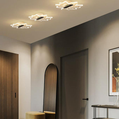 مصباح حائط LED إبداعي على شكل ورقة القيقب من الأكريليك بتصميم آرت ديكو الحديث