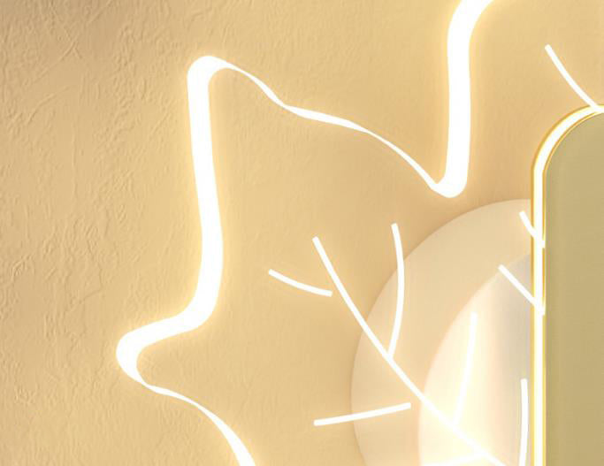مصباح حائط LED إبداعي على شكل ورقة القيقب من الأكريليك بتصميم آرت ديكو الحديث