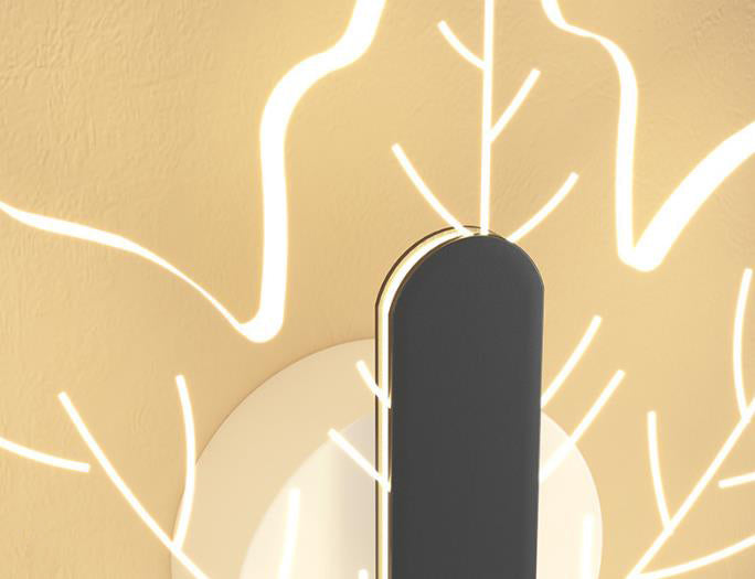 مصباح حائط LED إبداعي على شكل ورقة القيقب من الأكريليك بتصميم آرت ديكو الحديث