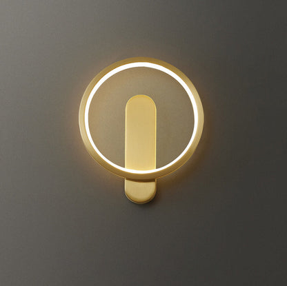 Creative Brass Circle LED Luxury Wall Sconce Lamp