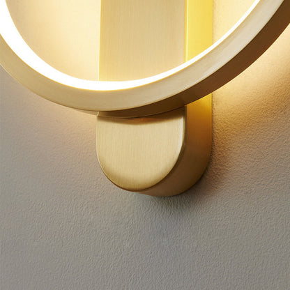 Creative Brass Circle LED Luxury Wall Sconce Lamp