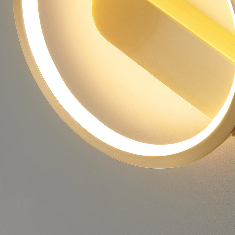 Creative Brass Circle LED Luxury Wall Sconce Lamp