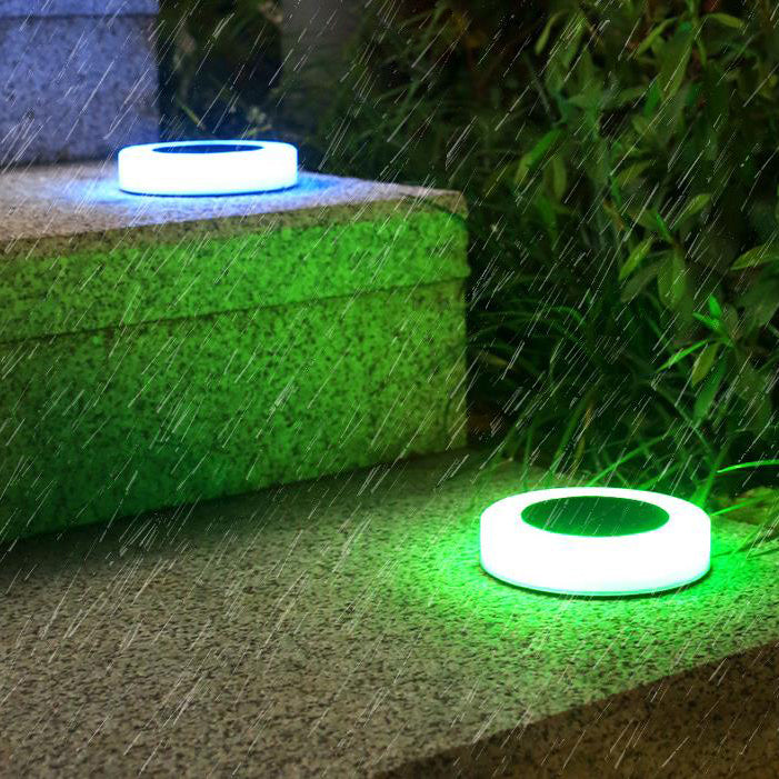 屋外用ソーラーベアポーラウンドLEDガーデン芝生埋め込みライト