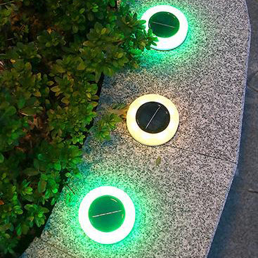 屋外用ソーラーベアポーラウンドLEDガーデン芝生埋め込みライト