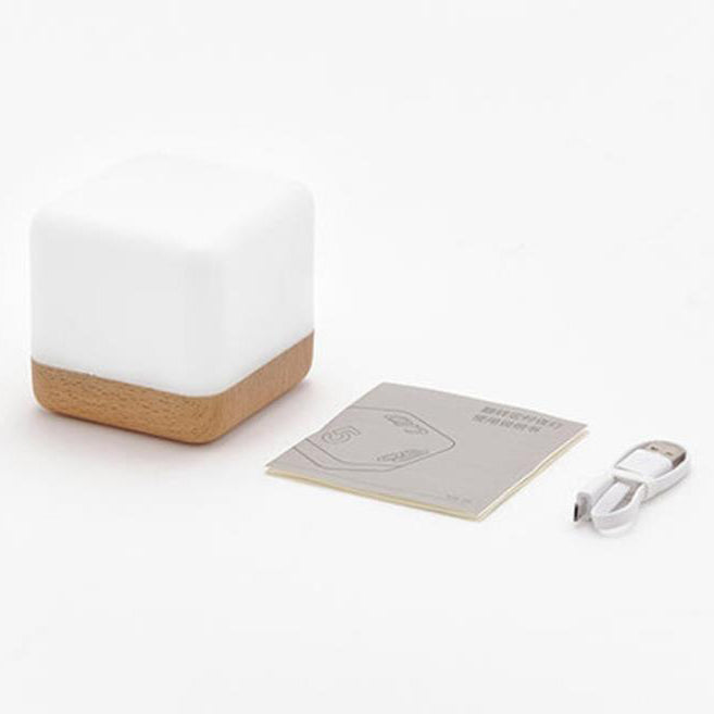 Modern Magic Cube Turn Timer Night Light USB Rechargeable LED Table Lamp