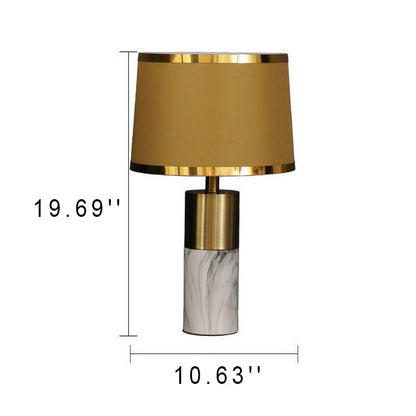 Nordic Fabric Column 1-Light Dimmer Touch Table Lamp
