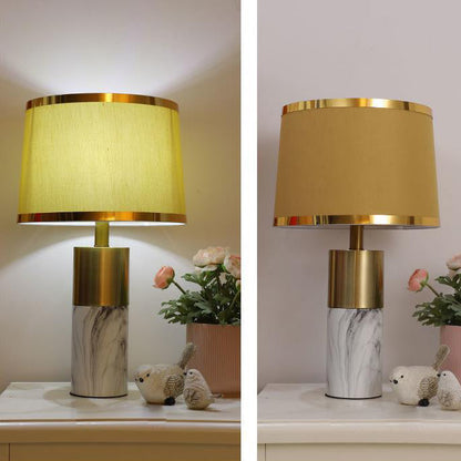 Nordic Fabric Column 1-Light Dimmer Touch Table Lamp