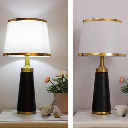 Nordic Fabric Column 1-Light Dimmer Touch Table Lamp
