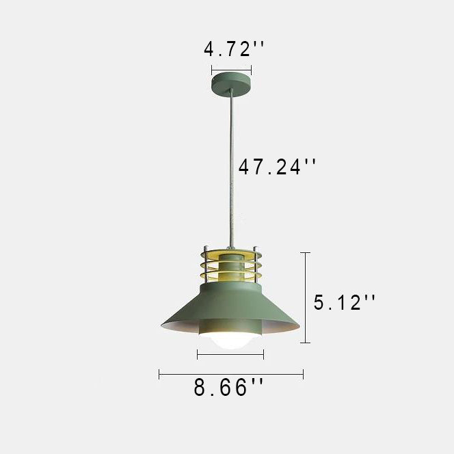 Industrial Iron Nordic Macaron Color 1-Light Pendant Light