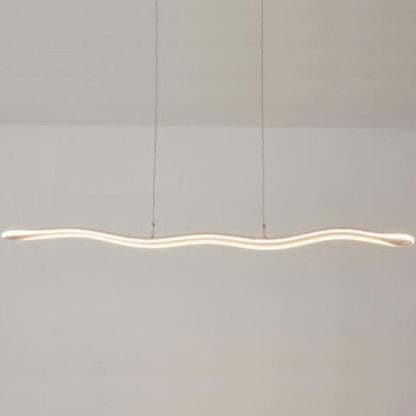 Nordic Minimalist Curve Bar Aluminum LED Chandelier