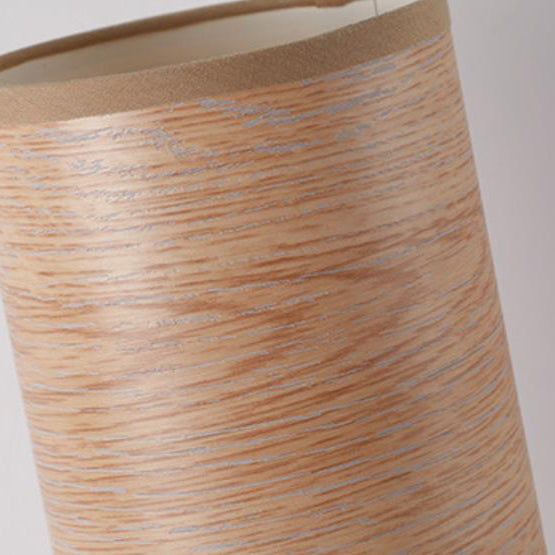 Modern Wood Grain Fabric Shade 1-Light Table Lamp