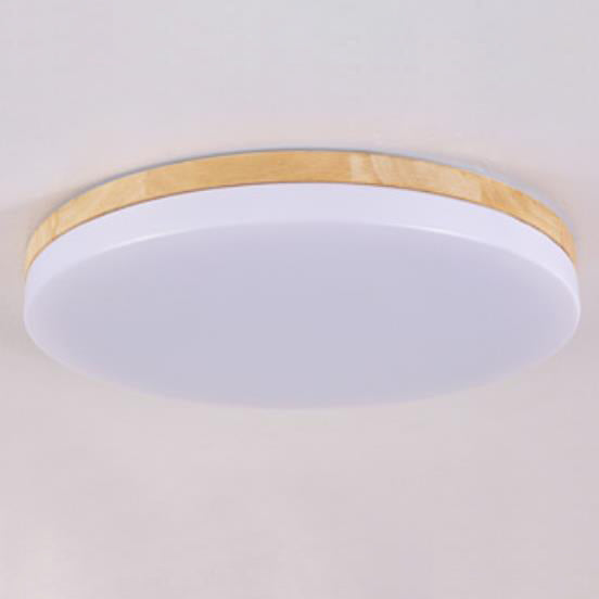 Modern Acrylic Shade Round Log LED Flush Mount Light