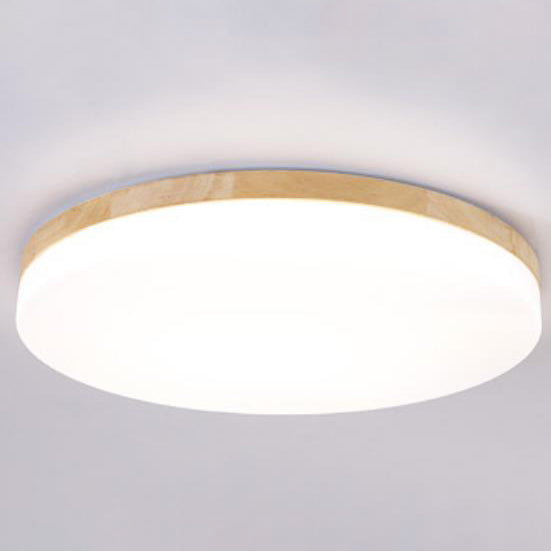 Modern Acrylic Shade Round Log LED Flush Mount Light