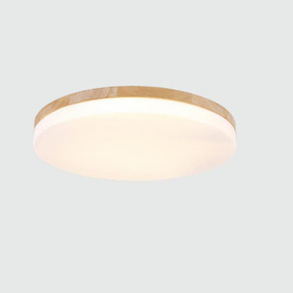 Modern Acrylic Shade Round Log LED Flush Mount Light