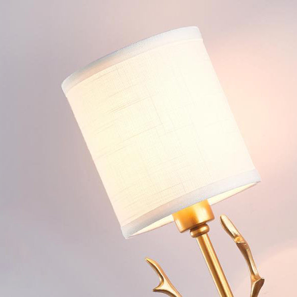 Industrial Fabric Creative Deer Head Design 1-Light Wall Sconce Lamp