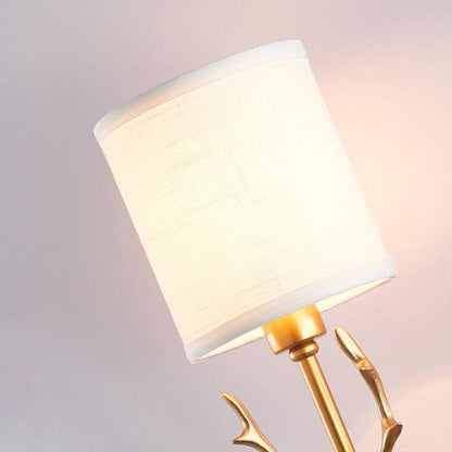 Industrial Fabric Creative Deer Head Design 1-Light Wall Sconce Lamp