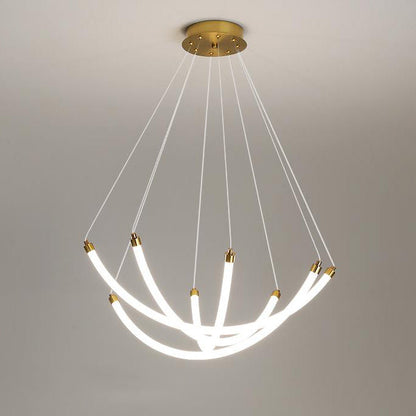 Nordic Creative Arc Line  Luminous LED Chandelier
