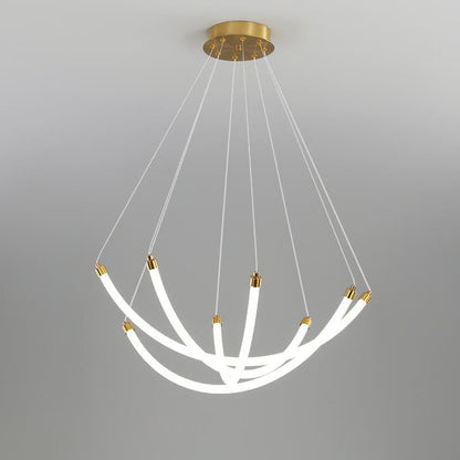 Nordic Creative Arc Line  Luminous LED Chandelier