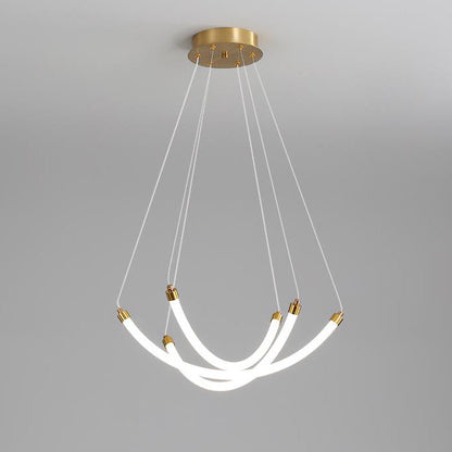 Nordic Creative Arc Line  Luminous LED Chandelier