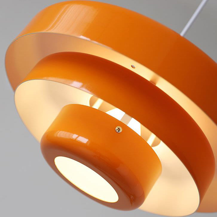 Nordic Vintage Multi-Layered Round Metal 1-Light Pendant Light