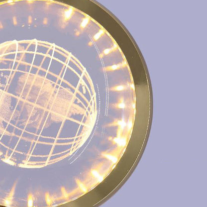 مصباح LED معلق متعدد الأنماط على شكل كرة بلورية ثلاثية الأبعاد إبداعي 