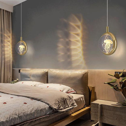 مصباح LED معلق متعدد الأنماط على شكل كرة بلورية ثلاثية الأبعاد إبداعي 