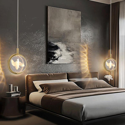 مصباح LED معلق متعدد الأنماط على شكل كرة بلورية ثلاثية الأبعاد إبداعي 