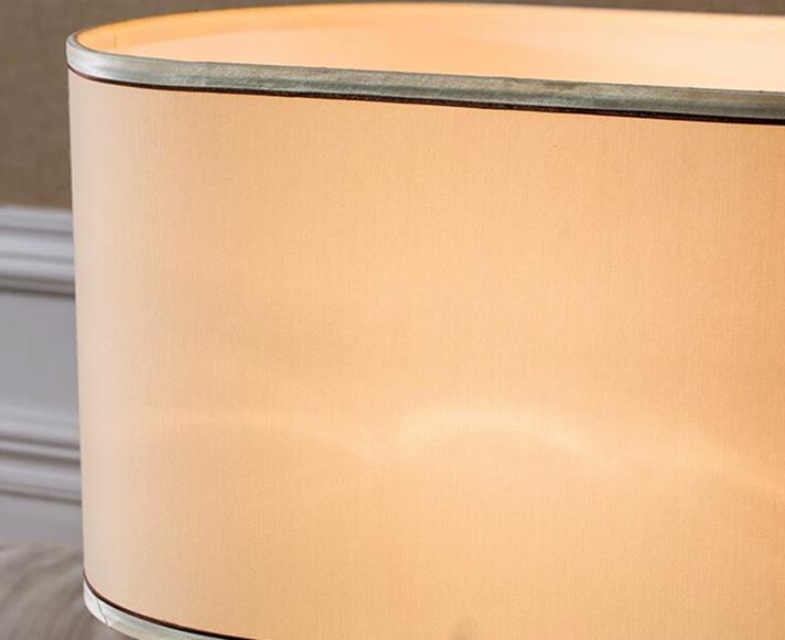 Chinese Simple Fabric Lampshade Marble Base 1-Light Table Lamp