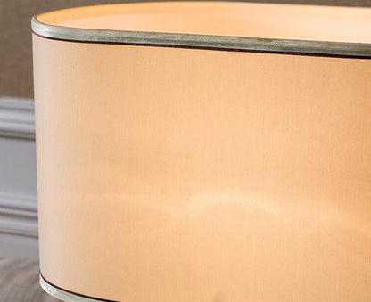 Chinese Simple Fabric Lampshade Marble Base 1-Light Table Lamp