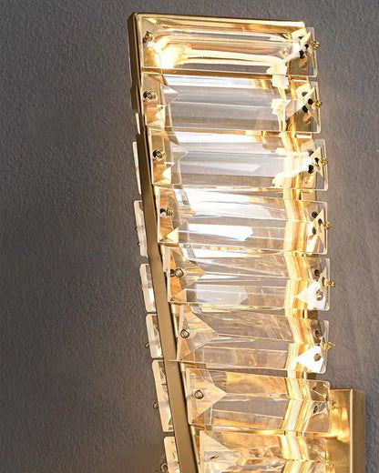 Modern Crystal Light Luxury Spiral Design LED Wall Sconce Lamp