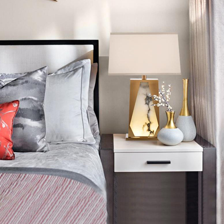 Modern Marble Natural Texture 1-Light Table Lamp